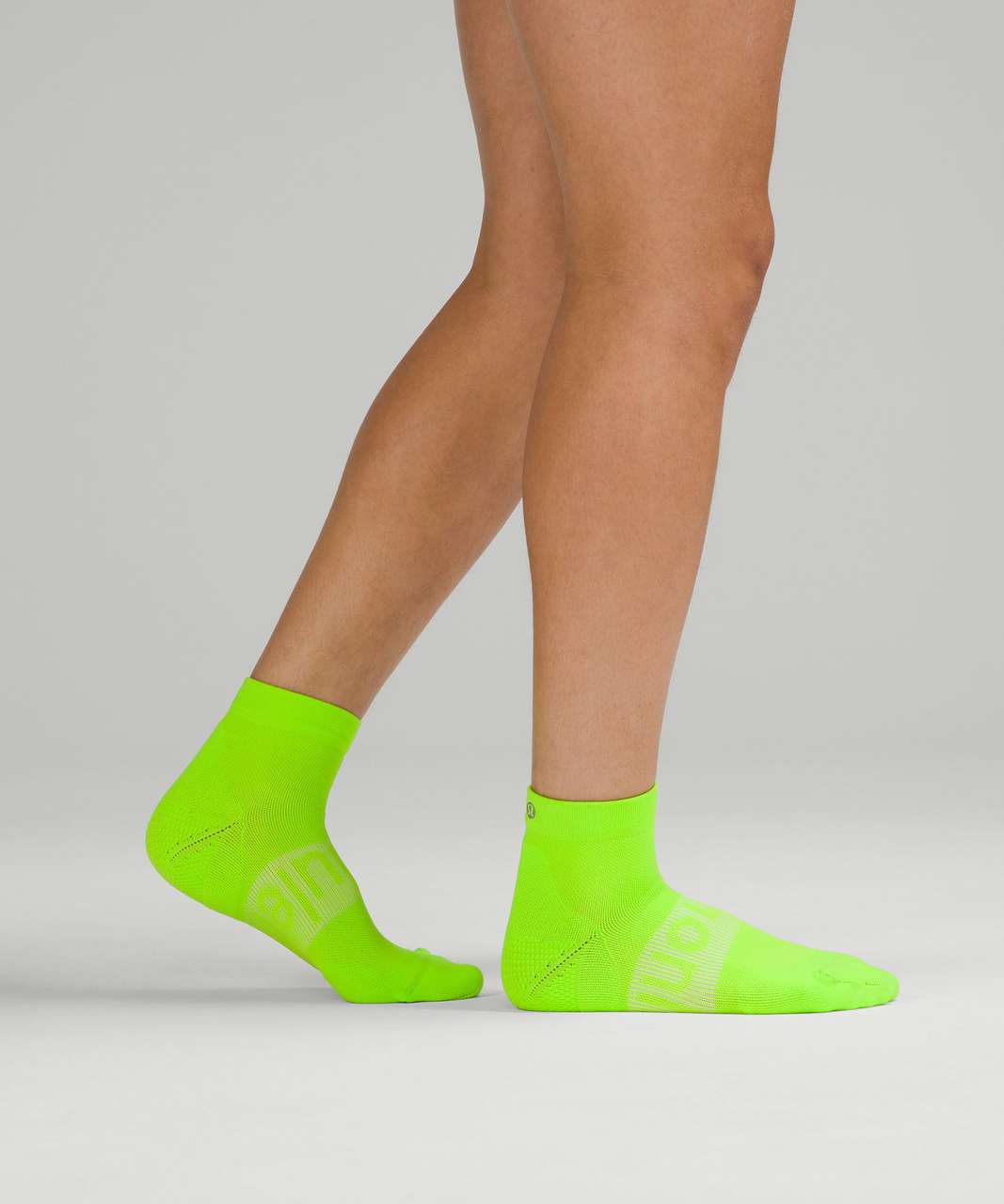 Lululemon Power Stride Ankle Sock 3 Pack - Electric Turquoise / Absinthe / Highlight Yellow