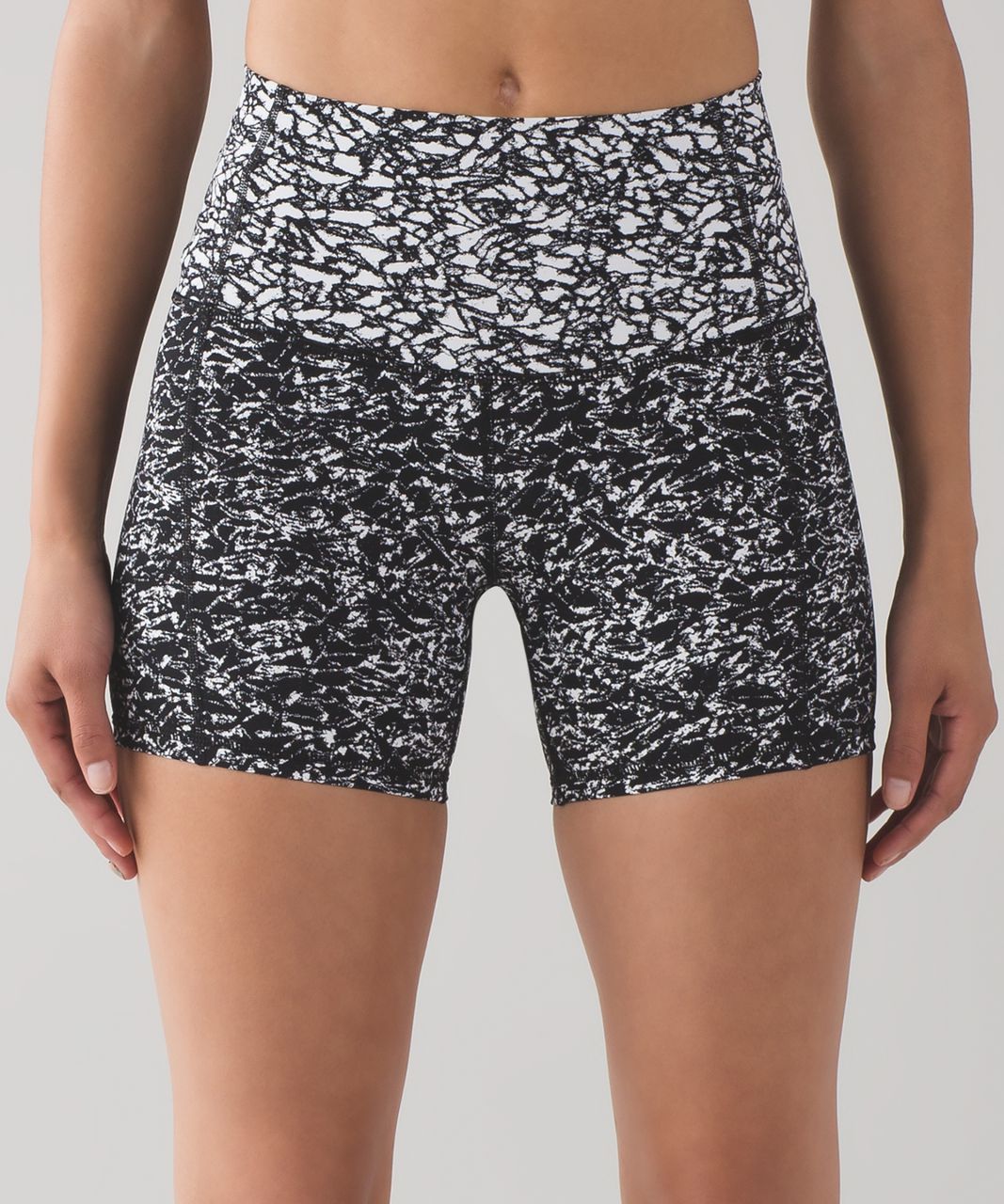 Lululemon Wunder Under Pant (Hi-Rise) - Ice Breaker White Black / Iced Wave White  Black - lulu fanatics