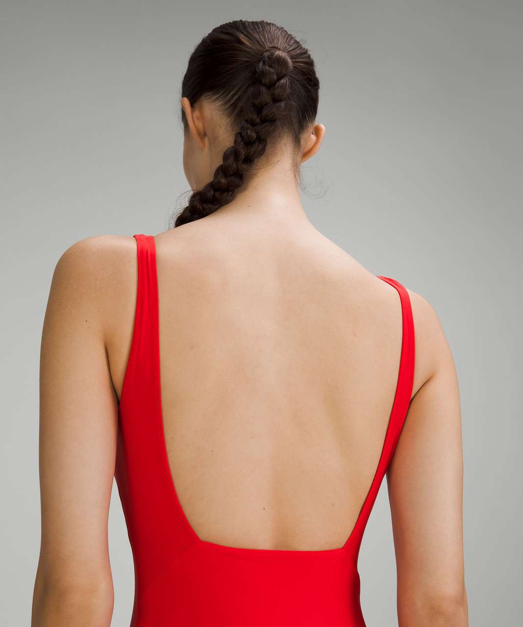 Lululemon Waterside Square-Neck One-Piece Swimsuit *B/C Cup, Medium Bum  Coverage - True Red - lulu fanatics