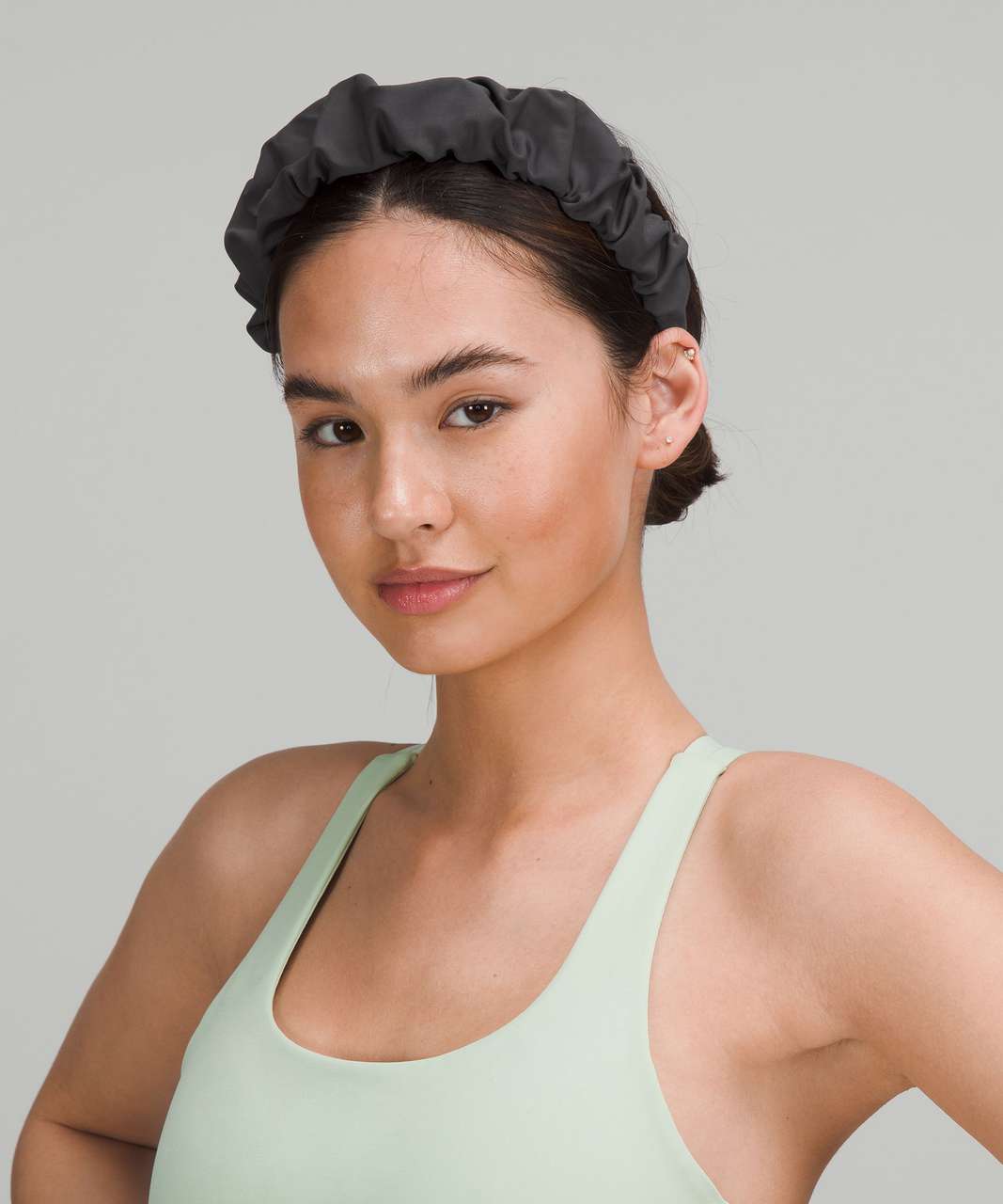 Lululemon Nulux Gathered Headband - Graphite Grey - lulu fanatics