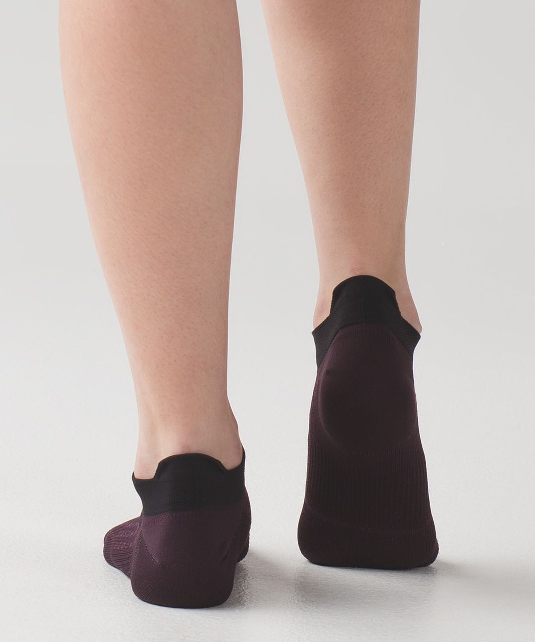 Lululemon Light Speed Sock (Silver) - Black Cherry / Plum / Black