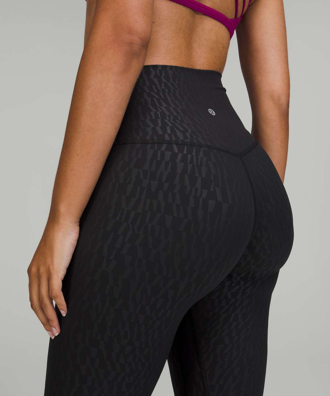 Lululemon Align High-Rise Pant 28 - Yogo Emboss Black / Black - lulu  fanatics