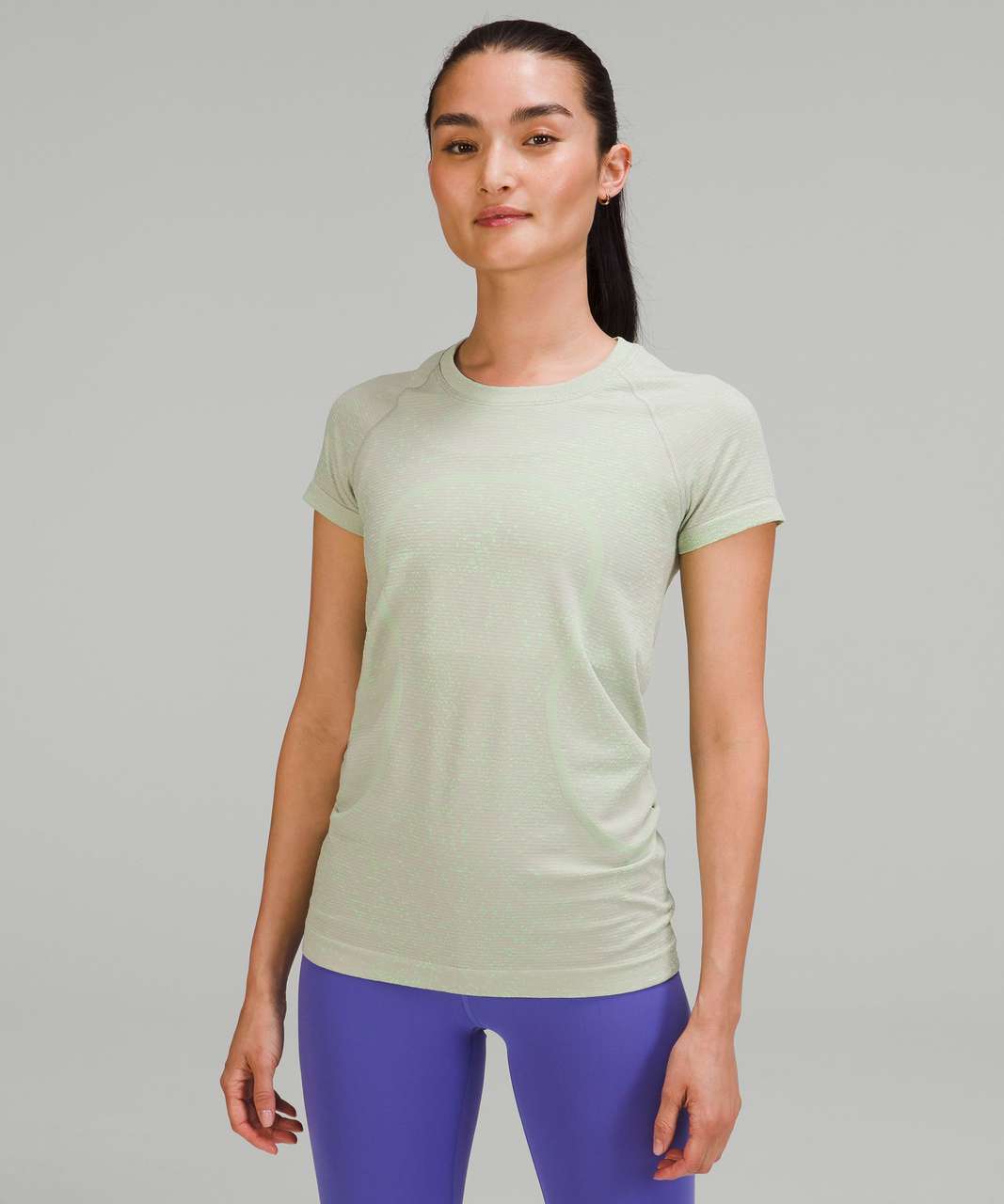 Lululemon Swiftly Tech Short Sleeve Shirt 2.0 - Distorted Noise Neon Chrome / Scream Green Light