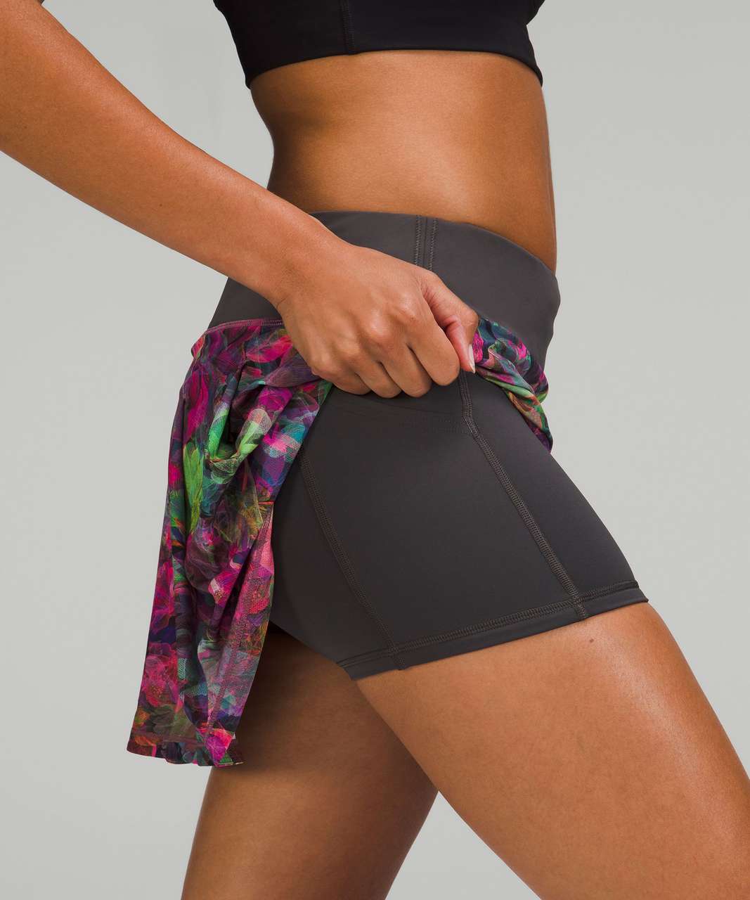 Lululemon Pace Rival Mid-Rise Skirt *Long - Vivid Floral Tone Multi