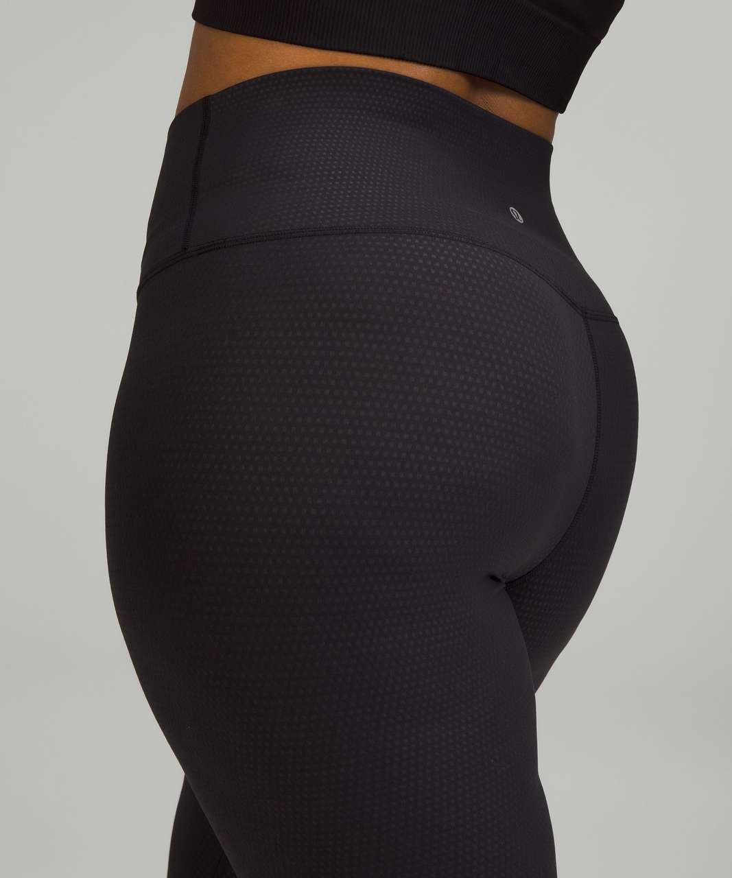 NEW Women Lululemon Align Pant 25 Lattice Work Emboss Black Size 2