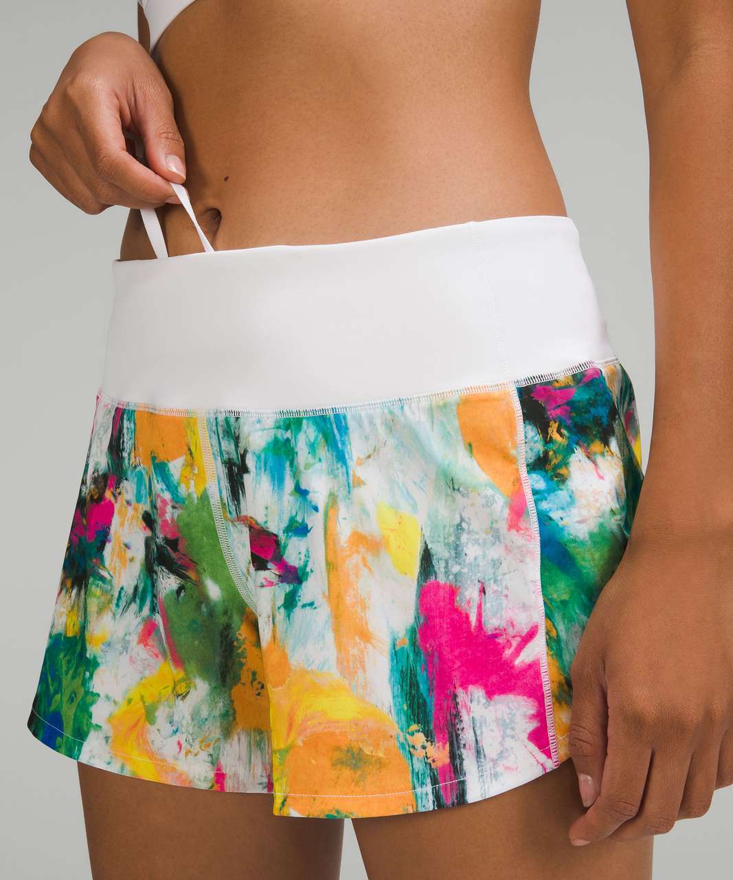 lululemon Speed Up Mid-Rise Short 4 Lined in Heather Lux Multi