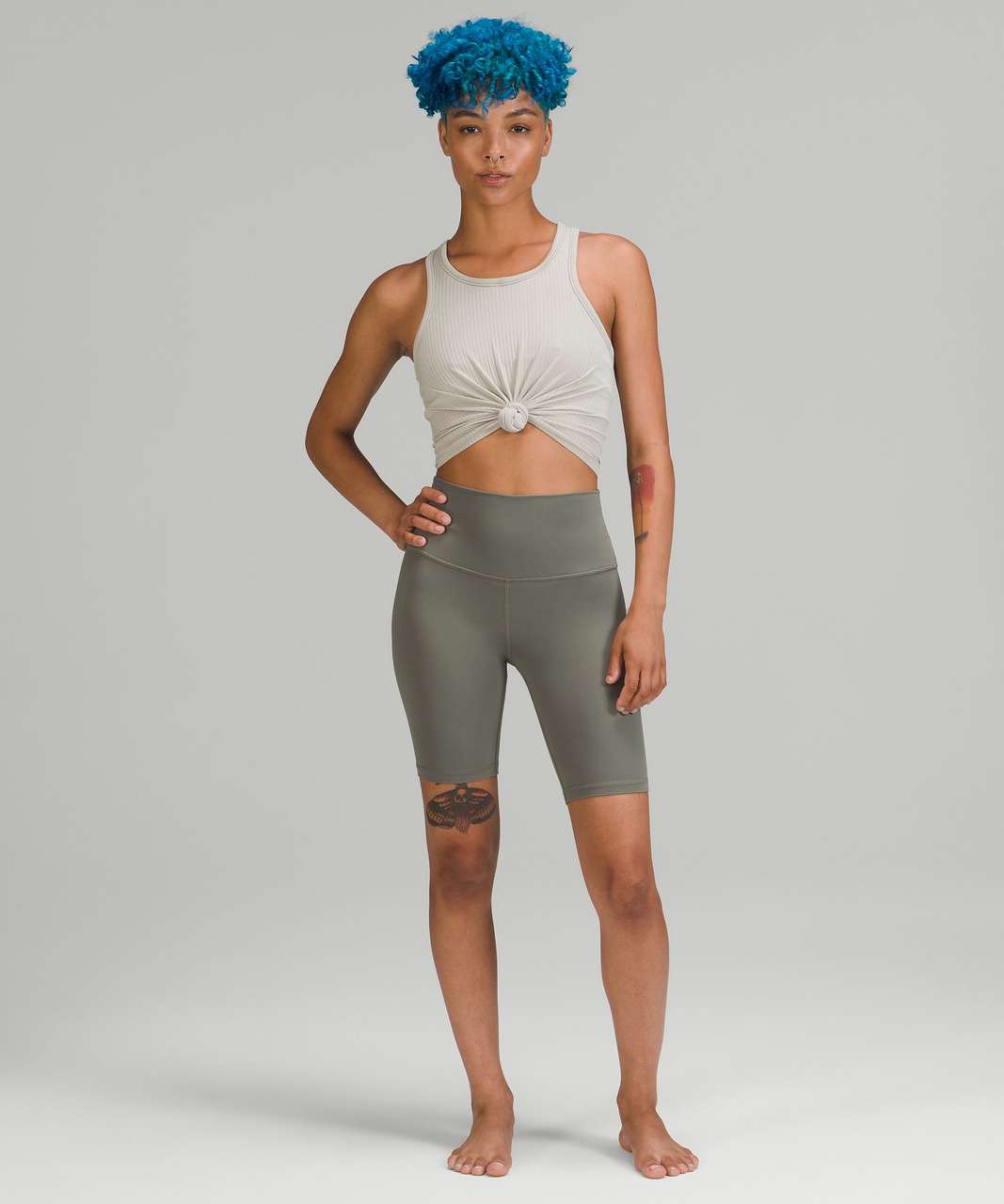 Lululemon Align High-Rise Short 8 - Grey Sage - lulu fanatics