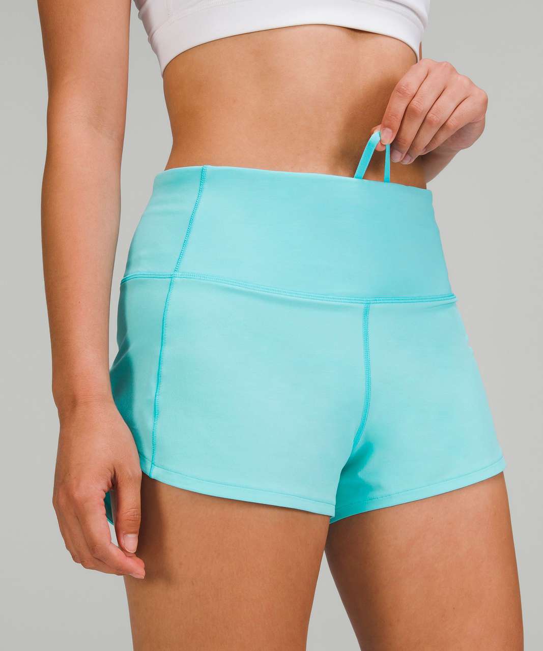 Lululemon Speed Up High-Rise Lined Short 2.5 - Electric Turquoise - lulu  fanatics