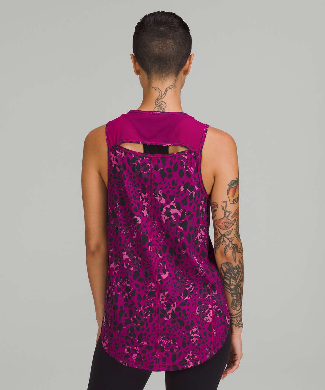 Lululemon Sculpt Tank Top - Cheetah Camo Magenta Purple Multi / Magenta  Purple - lulu fanatics