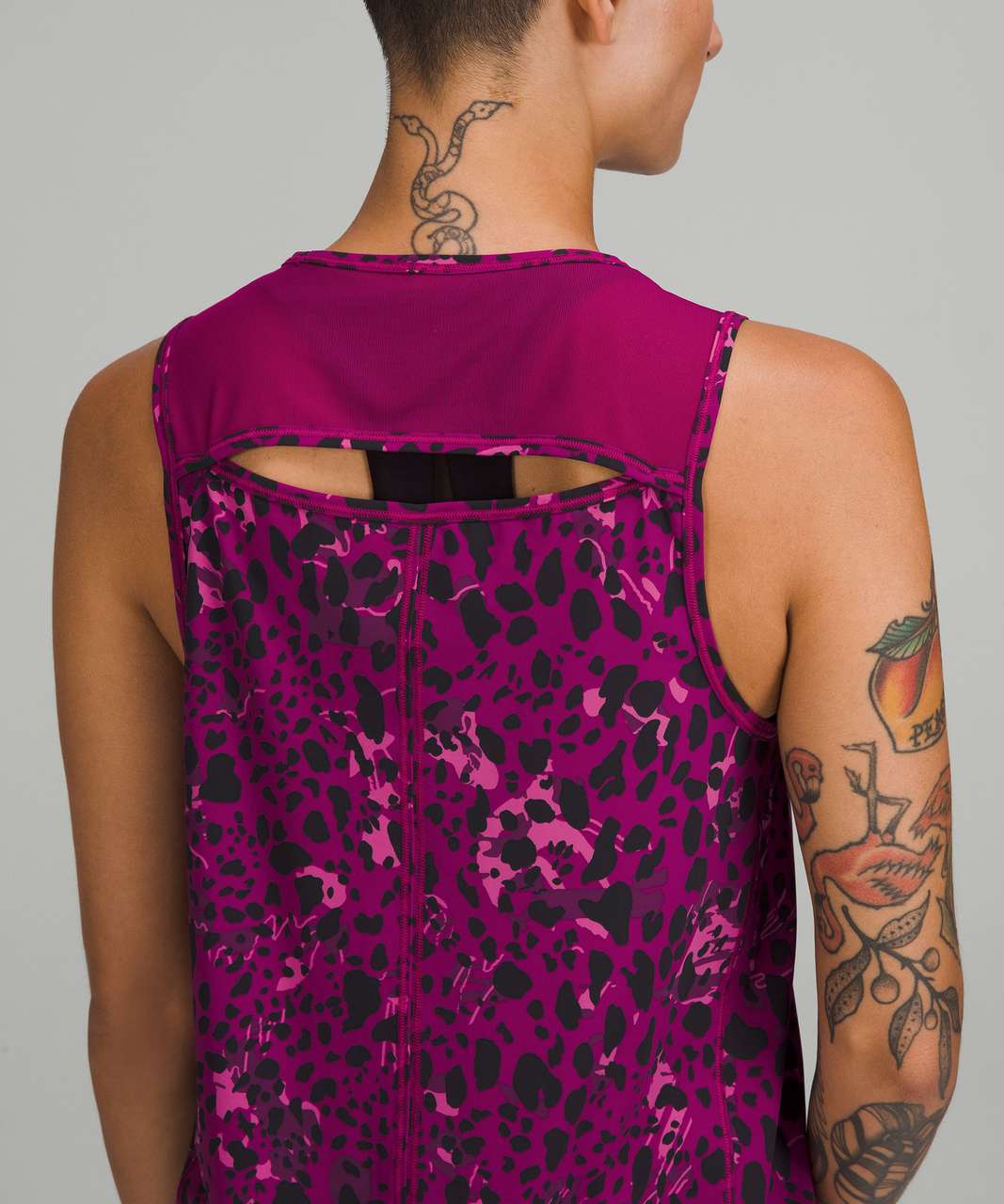 Lululemon Sculpt Tank Top - Leopard Camo Deep Coal Multi / Black