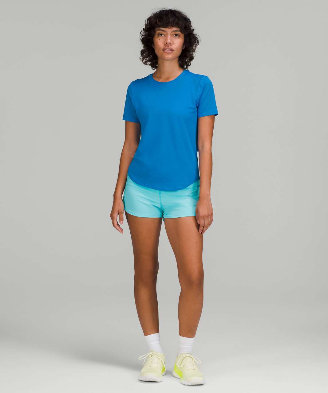 Lululemon High-Neck Running and Training T-Shirt - Poolside - lulu fanatics