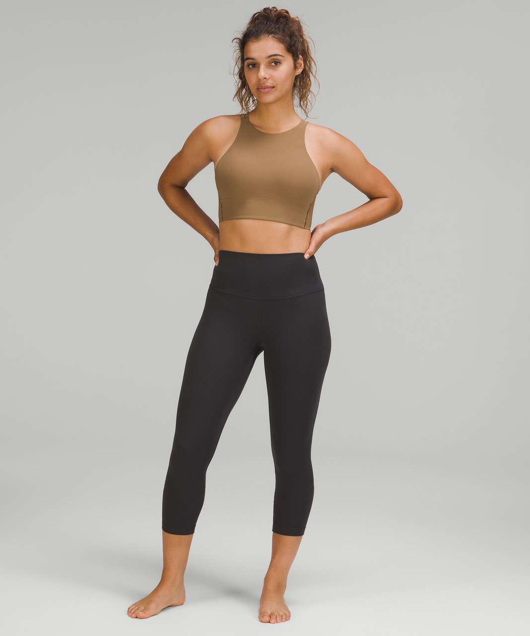 Lululemon Like a Cloud High-Neck Longline Bra *Light Support, B/C Cup -  Artifact - lulu fanatics