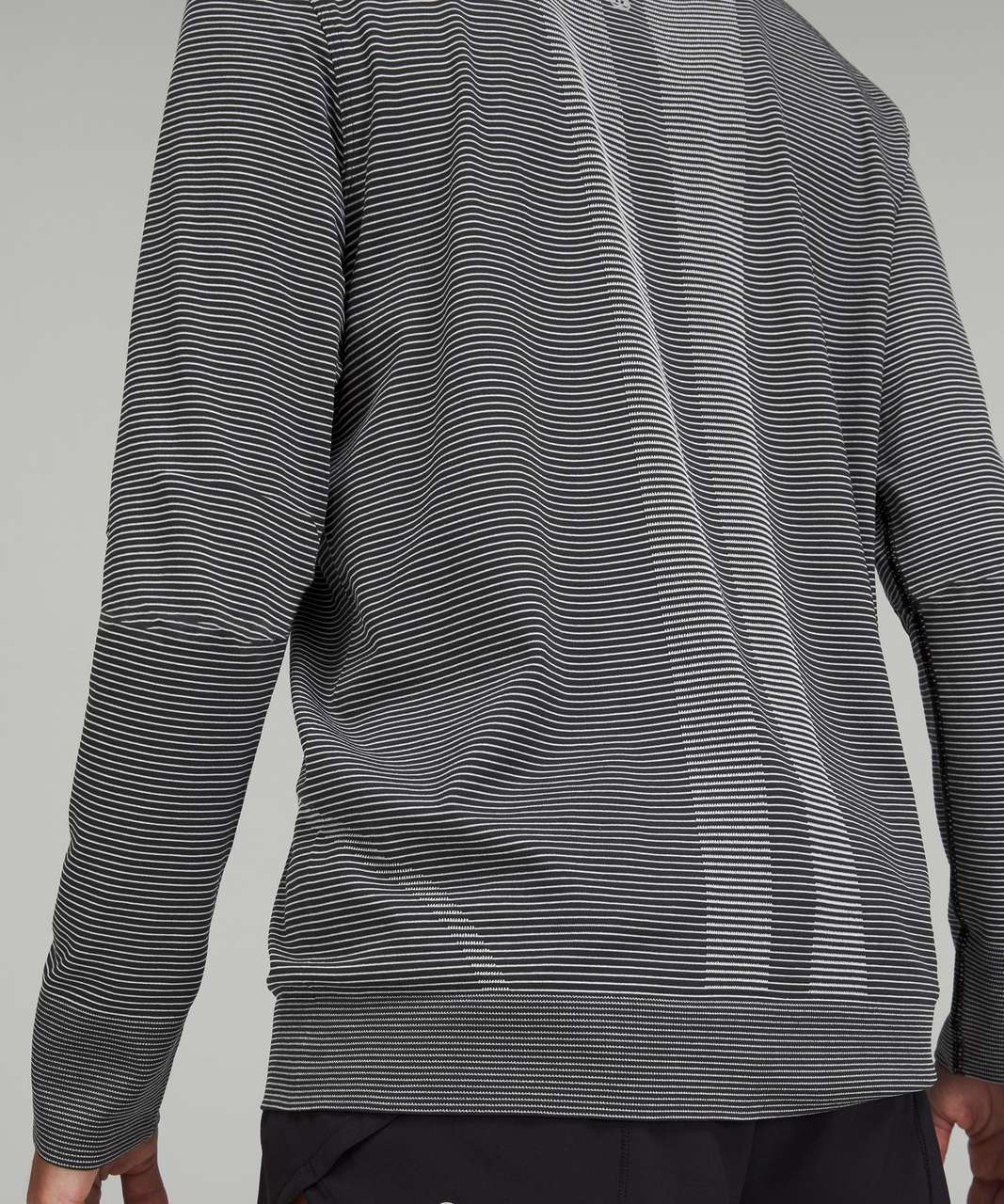 Lululemon Swiftly Relaxed-Fit Long Sleeve Shirt - Tempo Stripe Black / White