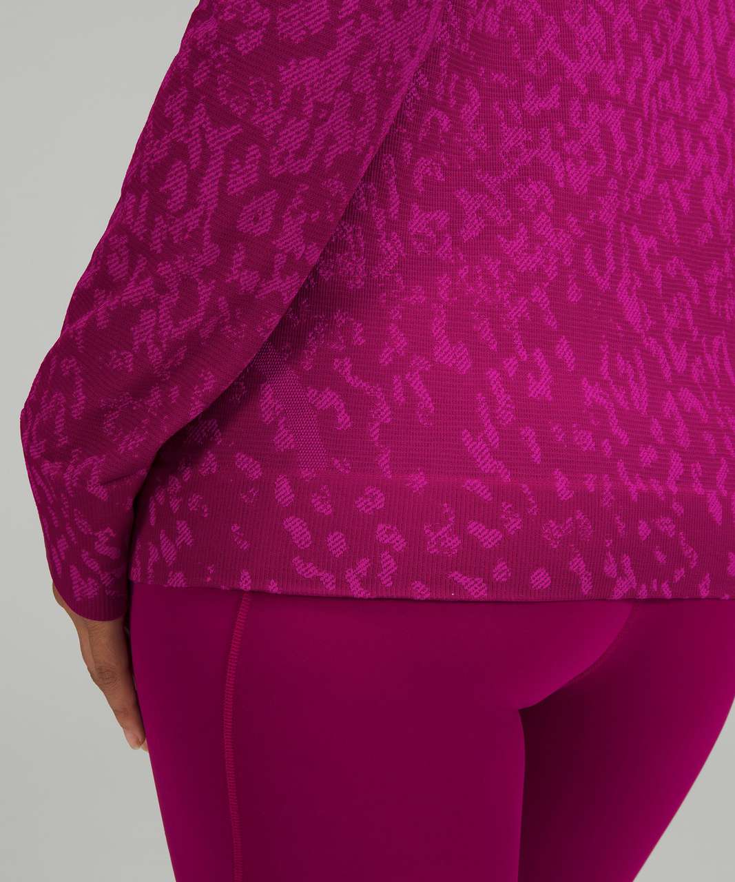 Lululemon Swiftly Relaxed-Fit Long Sleeve Shirt - Covered Camo Magenta Purple / Purple Highlight