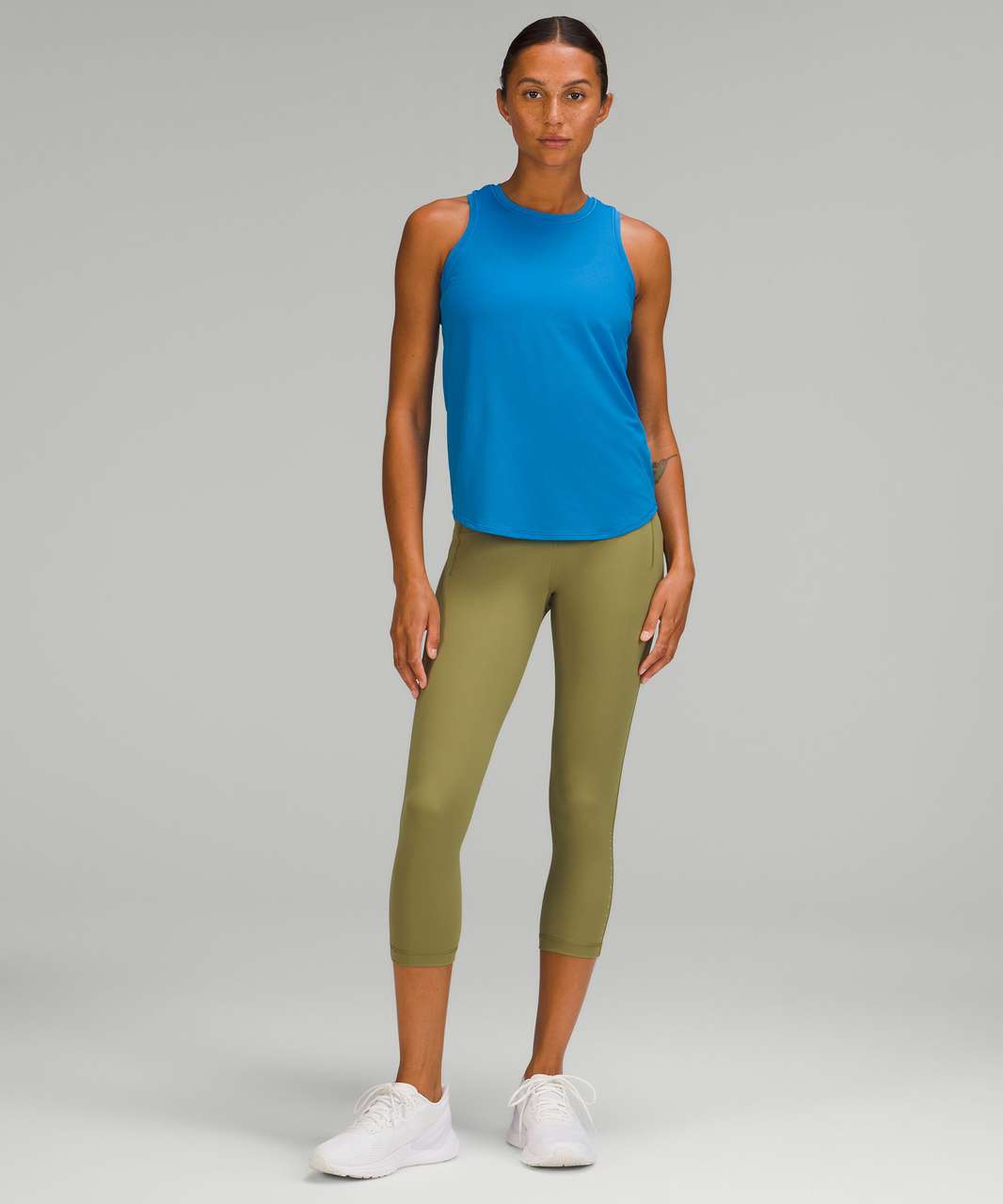 Lululemon High Neck Running and Training Tank Top - Poolside