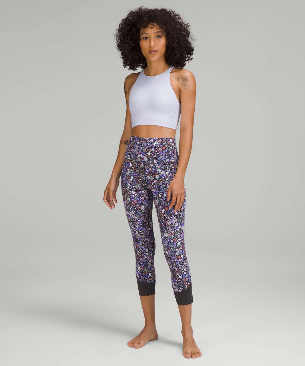 Lululemon Align Scalloped Hem High-Rise Crop 23 - Rainforest