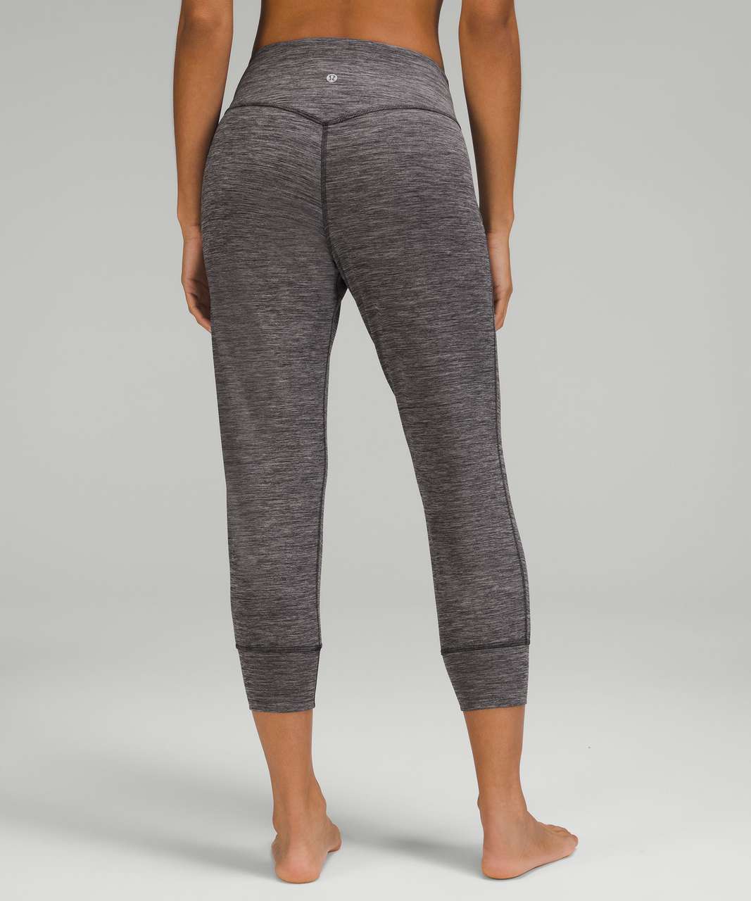 Lululemon Ribbed High-Rise Jogger 25 *7/8 Length - Heathered Black - lulu  fanatics