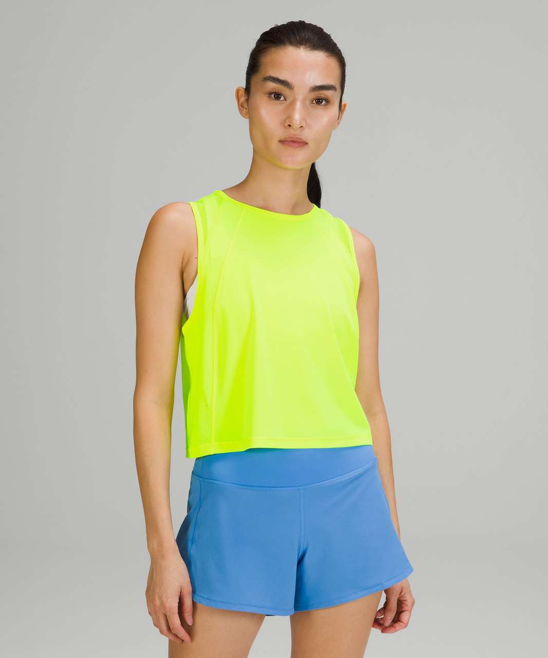 Lululemon Swiftly Breathe Crop Tank Yellow Highlight / Yellow