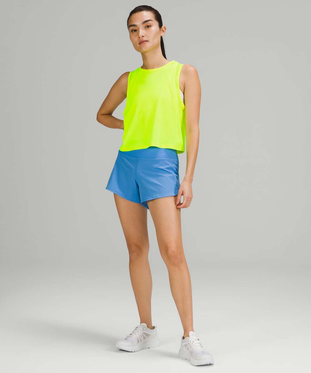 Lululemon Sculpt Cropped Tank Top - Highlight Yellow - lulu fanatics