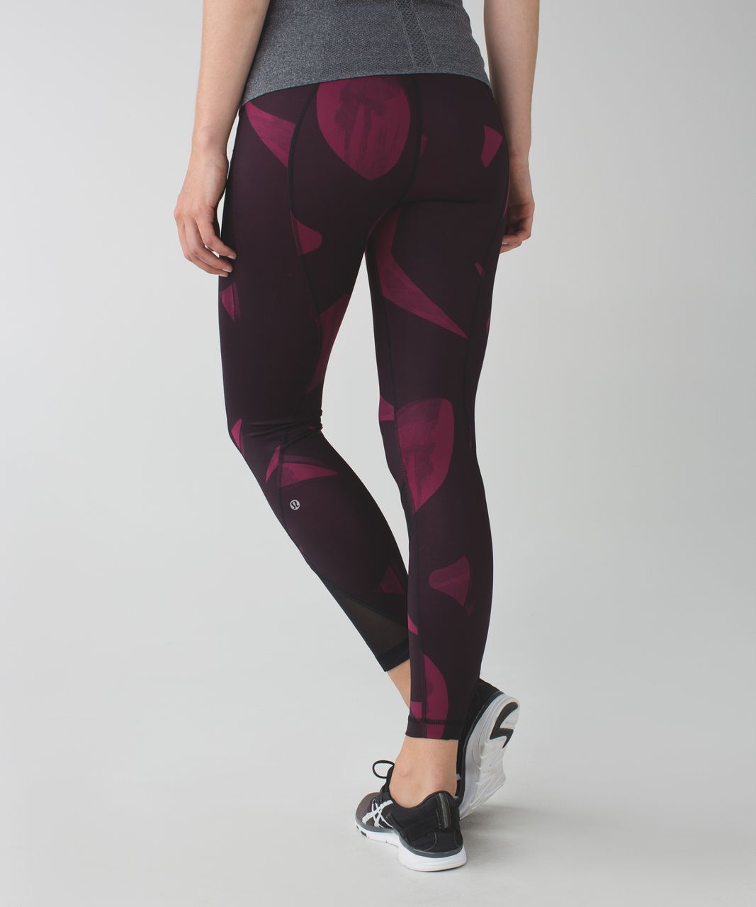 Lululemon Inspire Tight II - Back Spin Stroke Dashing Purple Black / Black