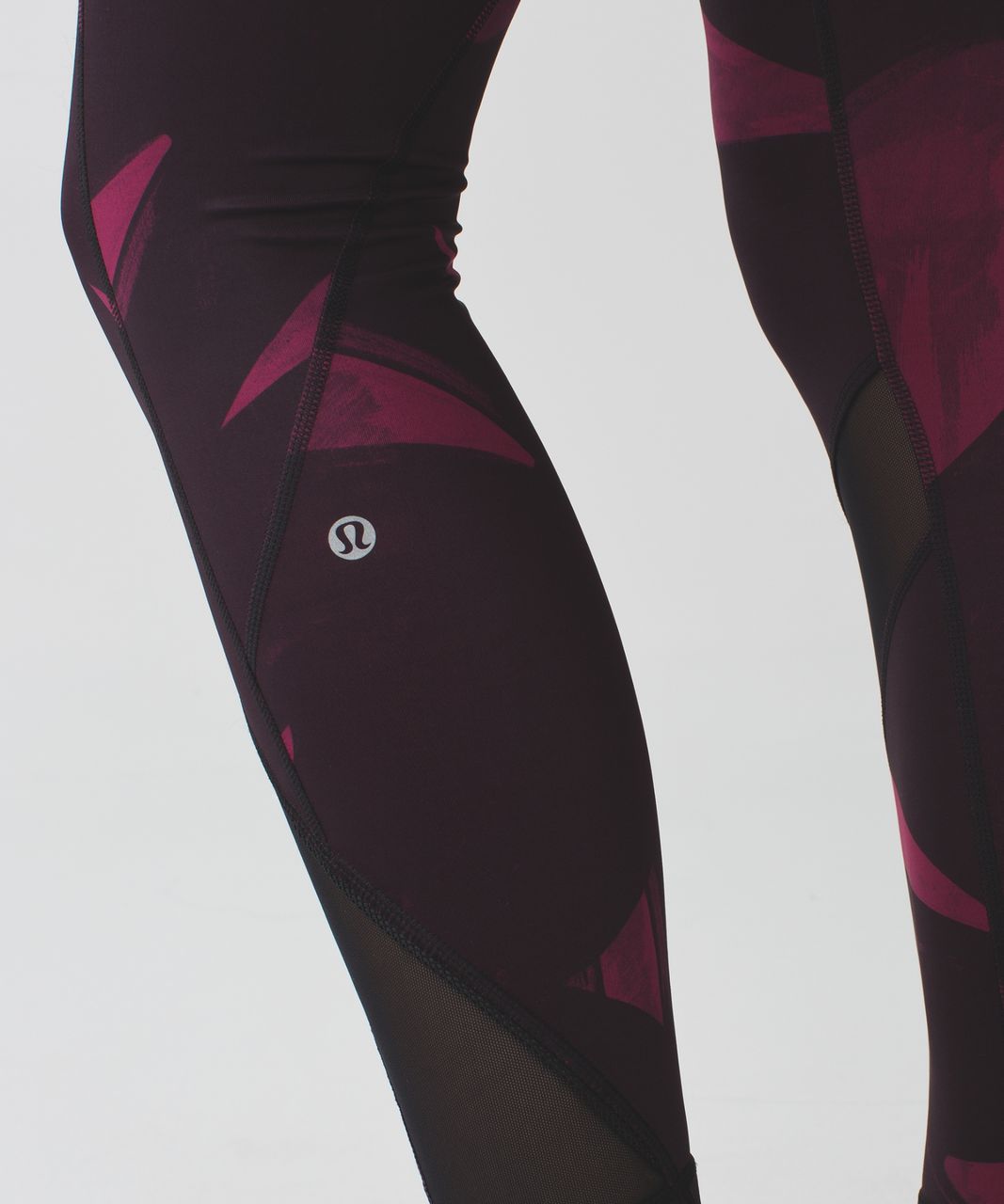 Lululemon Inspire Tight II - Back Spin Stroke Dashing Purple Black / Black  - lulu fanatics