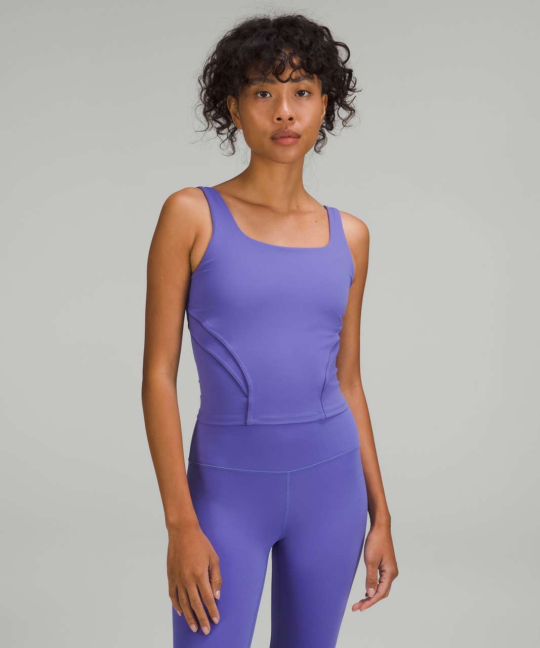 Lululemon Nulu and Mesh-Back Shelf-Bra Yoga Tank Top - Charged Indigo -  lulu fanatics