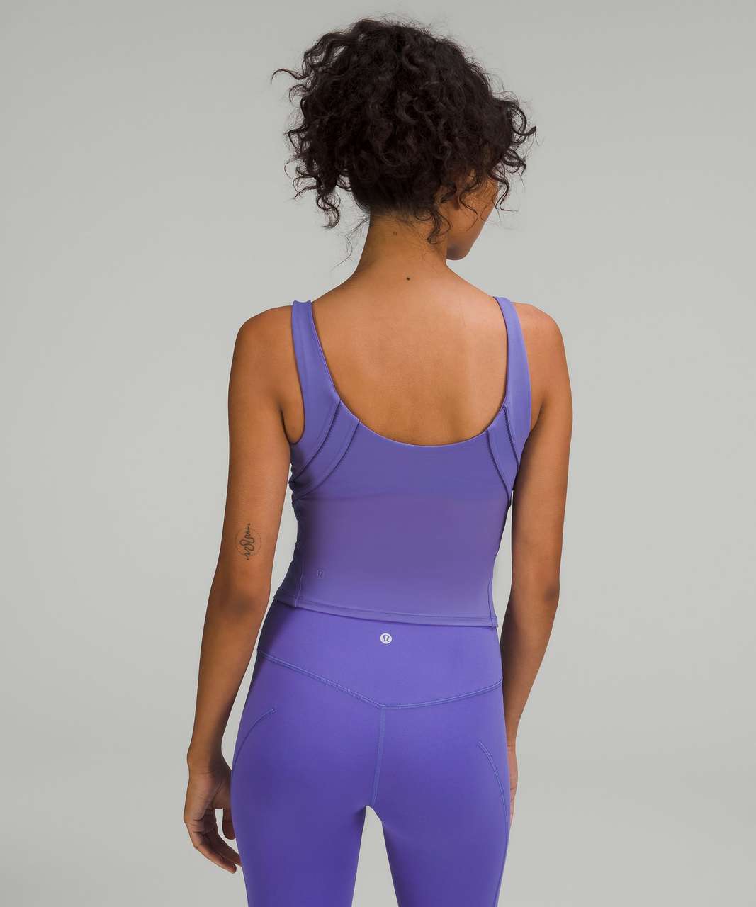 Lululemon Nulu and Mesh-Back Shelf-Bra Yoga Tank Top - Charged Indigo