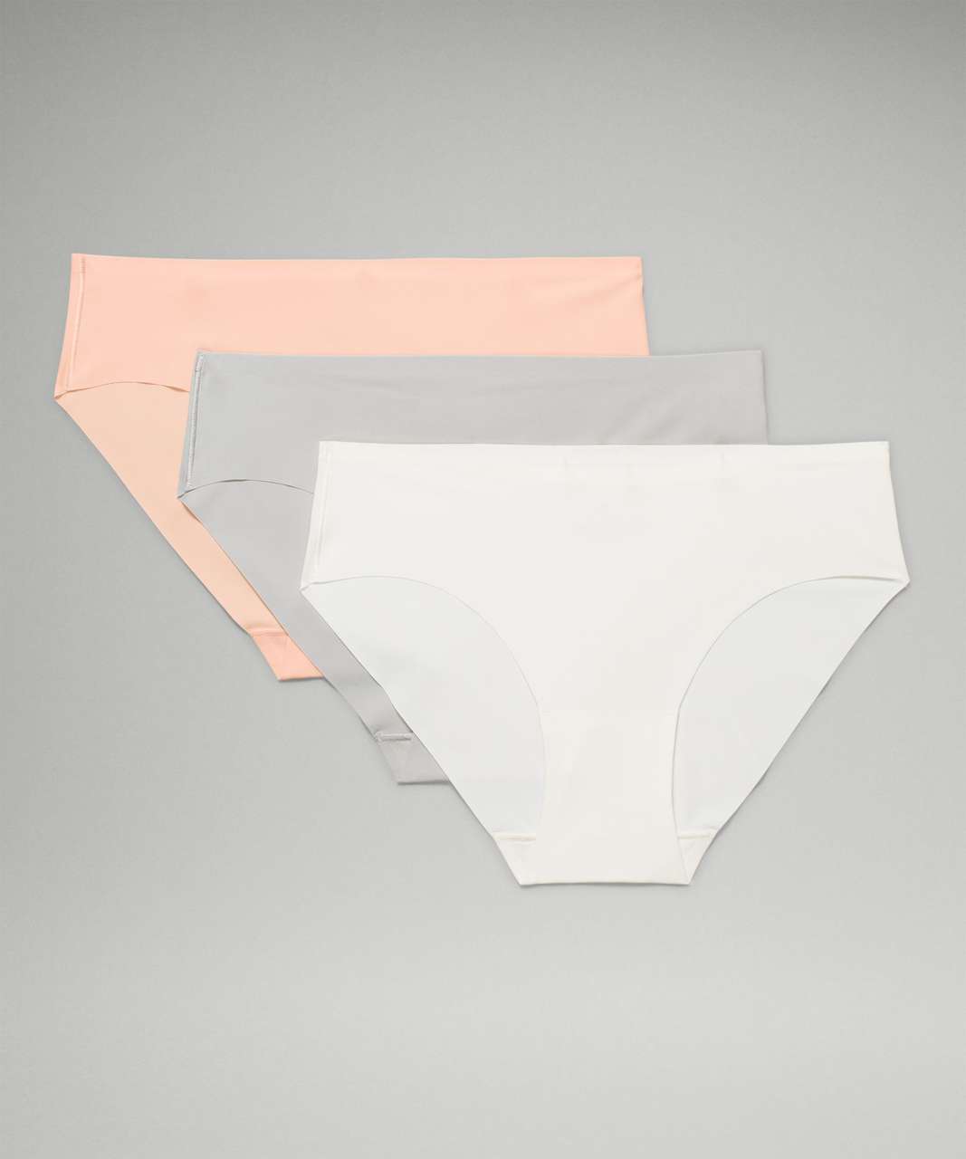 Lululemon InvisiWear Mid-Rise Thong Underwear 3 Pack - Gull Grey / Pink  Peony / Cayenne - lulu fanatics