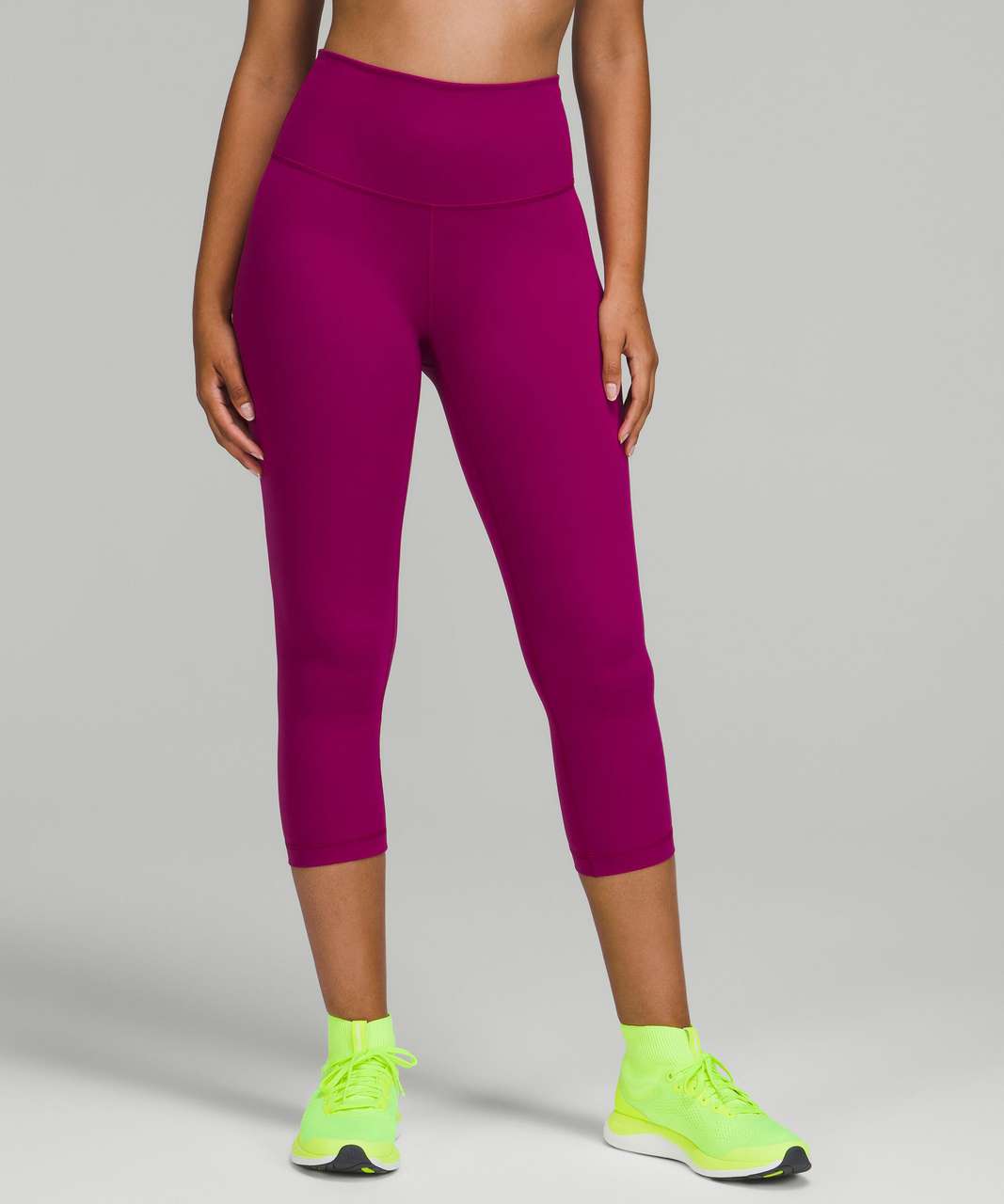 Lululemon Size 8 Wunder Train HR Crop 23 Magenta Purple MGPR Everlux Pant  Run