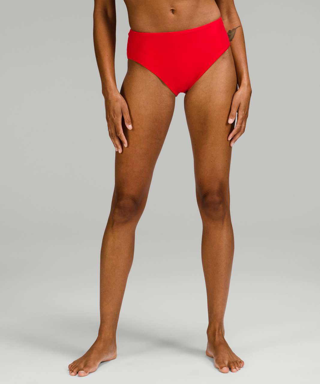 Lululemon Waterside High-Cut Super-High-Rise Swim Bottom *Medium Bum Coverage - True Red