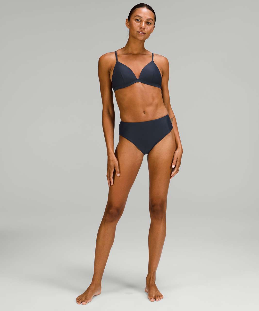 Lululemon Waterside High-waist Swim Bottom Medium Bum Coverage In True Navy