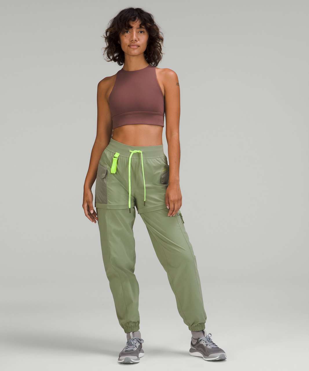 Lululemon Convertible High-Rise Hiking Jogger - Laurel Green / Dewy - lulu  fanatics