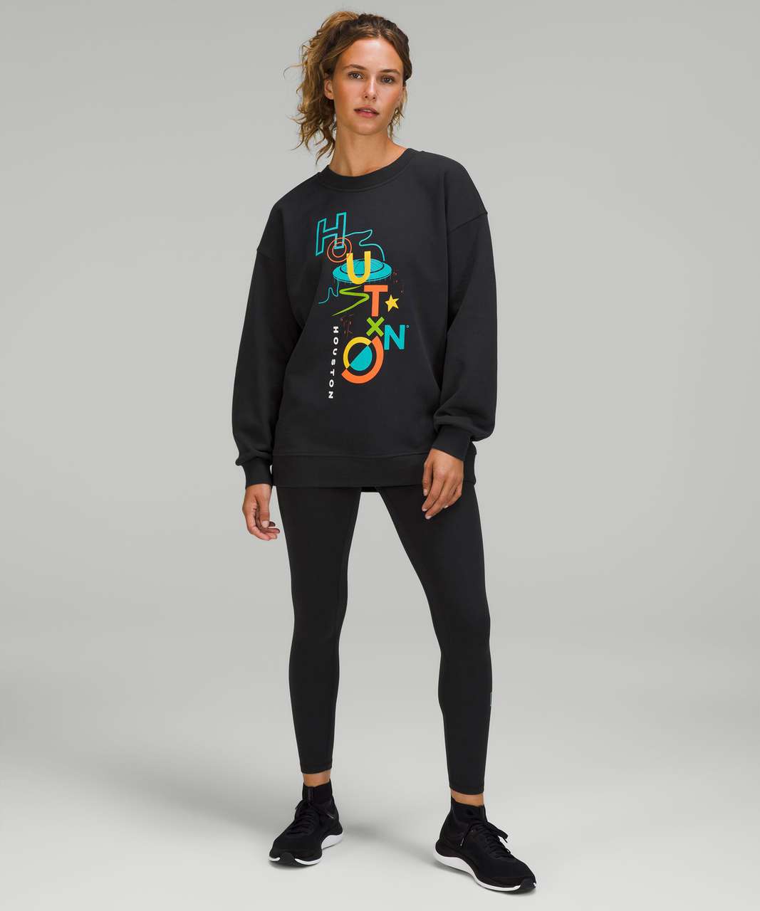 Lululemon Perfectly Oversized Crew *Houston - Black - lulu fanatics