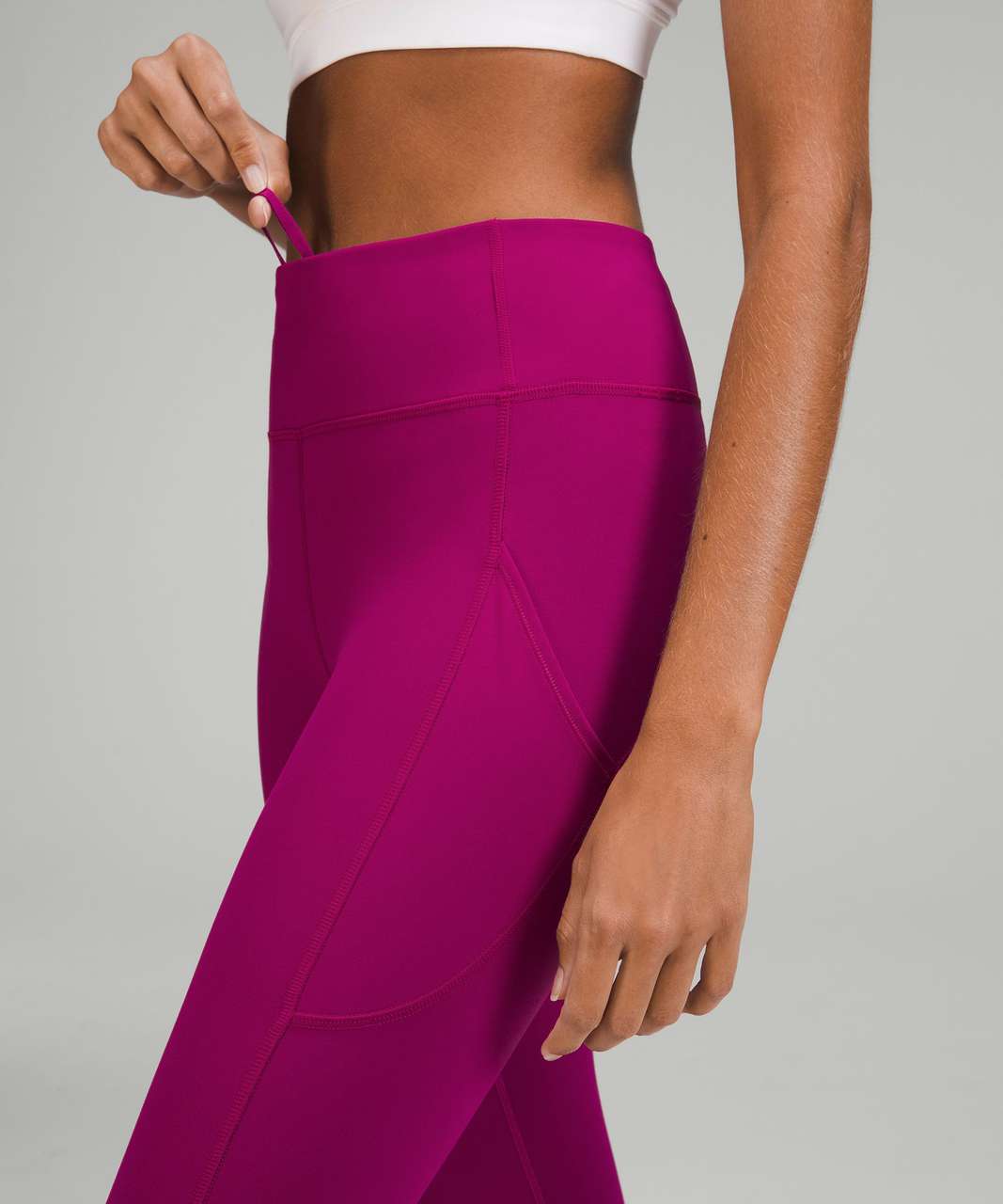 Lululemon Invigorate High-Rise Crop 23 - Magenta Purple - lulu fanatics