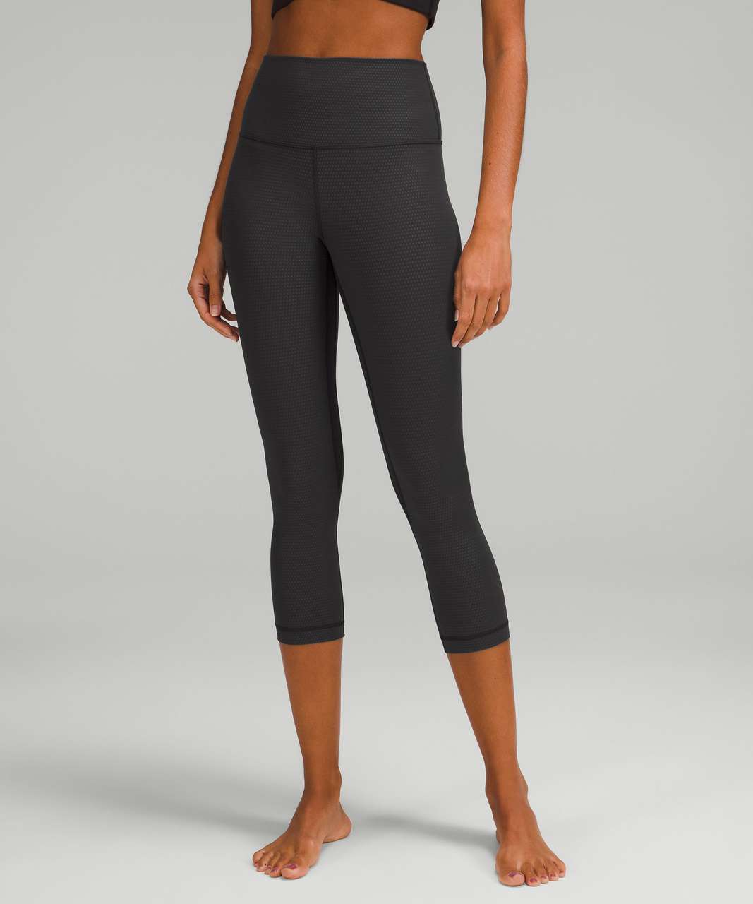 Lululemon Align High-Rise Crop 21" - Polka Squat Emboss Black