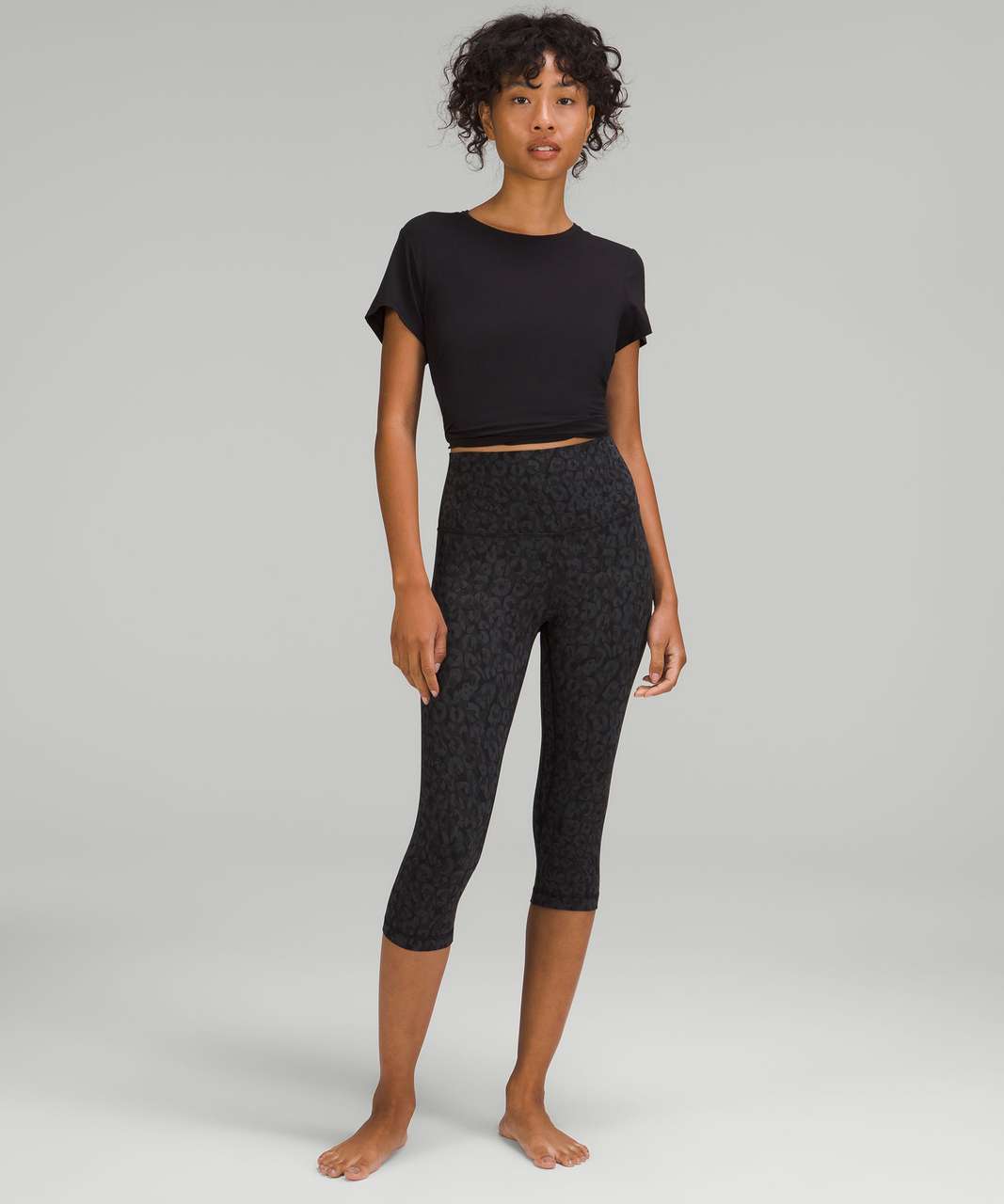 Lululemon Align High-Rise Crop 17 - Intertwined Camo Deep Coal