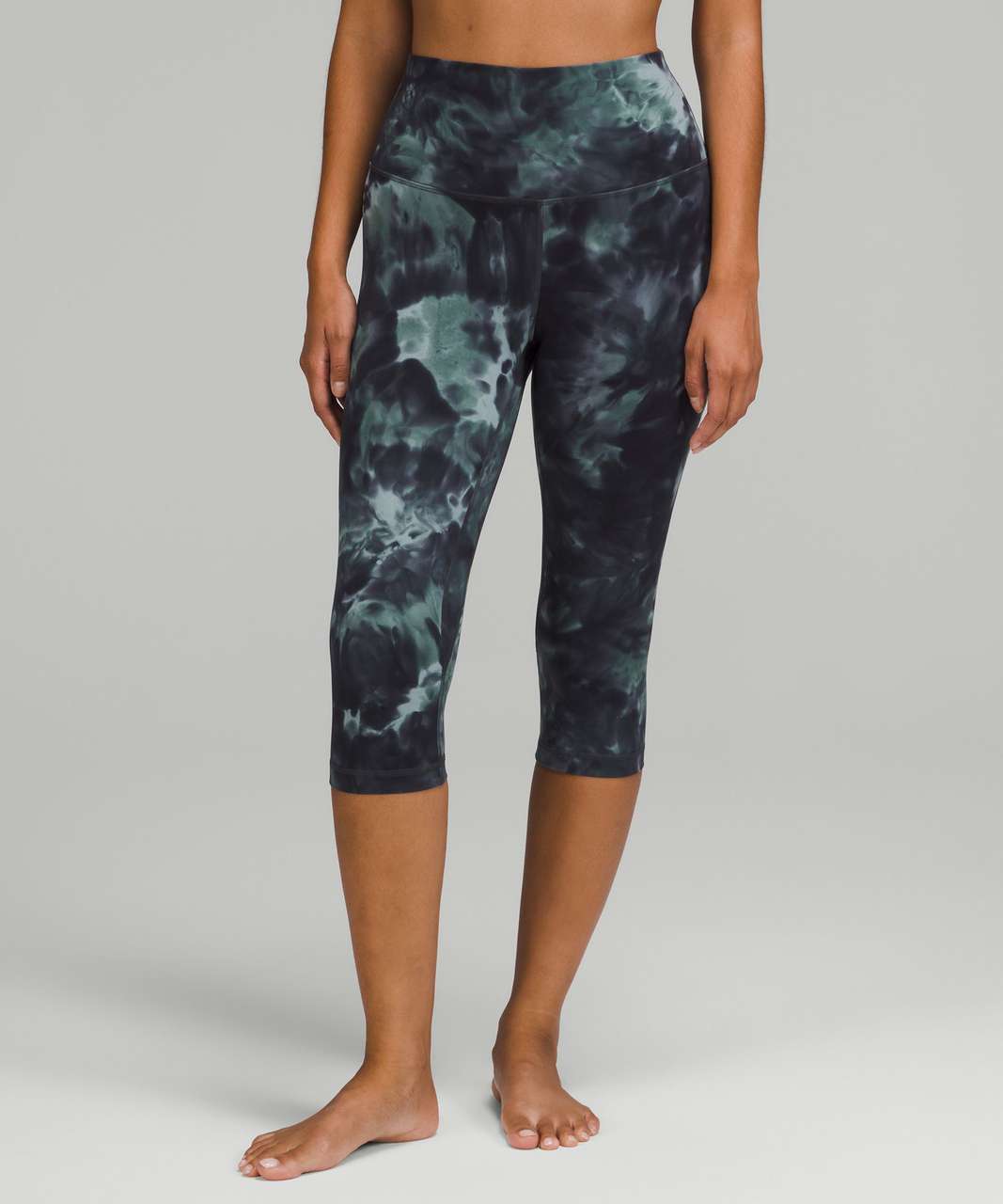 Lululemon Nulu and Mesh Mid-Rise Yoga Crop 23 - Tidewater Teal - lulu  fanatics