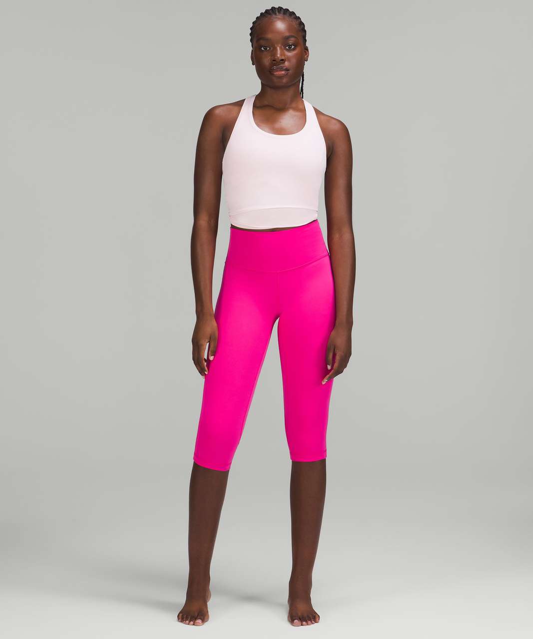 lululemon athletica, Pants & Jumpsuits, Nwt Sonic Pink Lululemon Align  Highrise Crop 2 Legging Nulusize 12