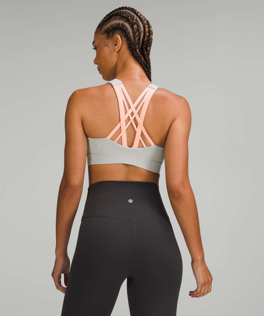 Lululemon Free to Be Elevated Bra *Light Support, DD/DDD(E) Cup - Seal Grey  / Dew Pink - lulu fanatics