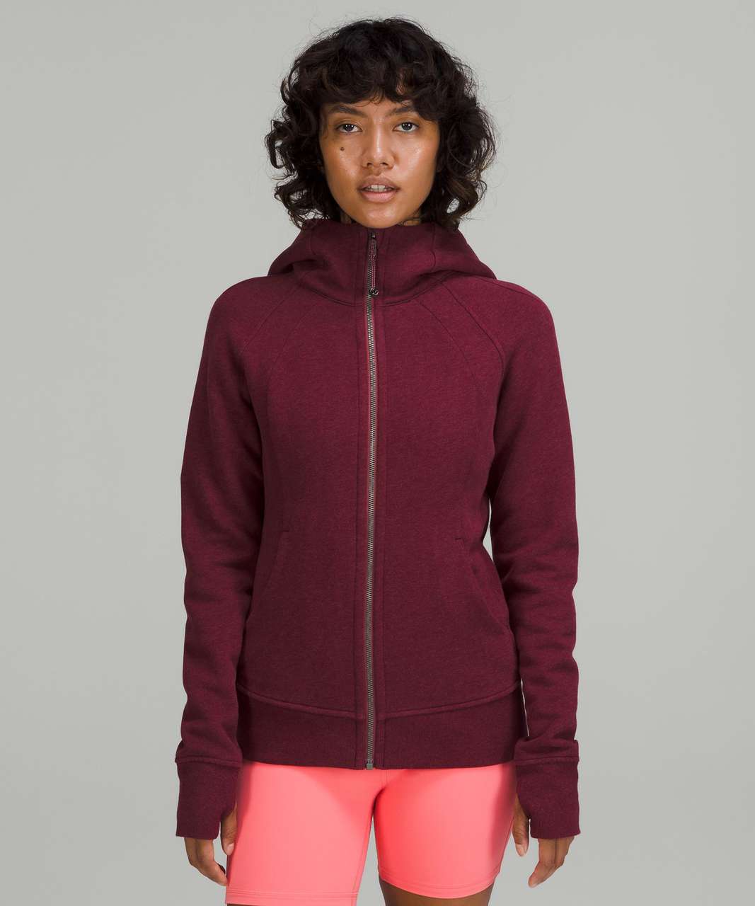 Lululemon Scuba Full-Zip Hoodie - Heathered Smoky Red