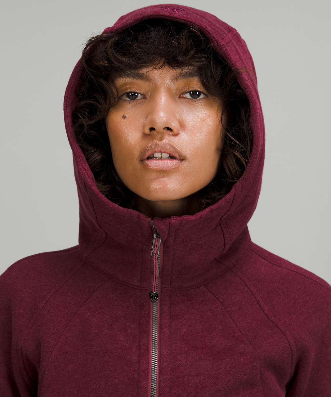 Lululemon Scuba Full-Zip Hoodie - Heathered Smoky Red