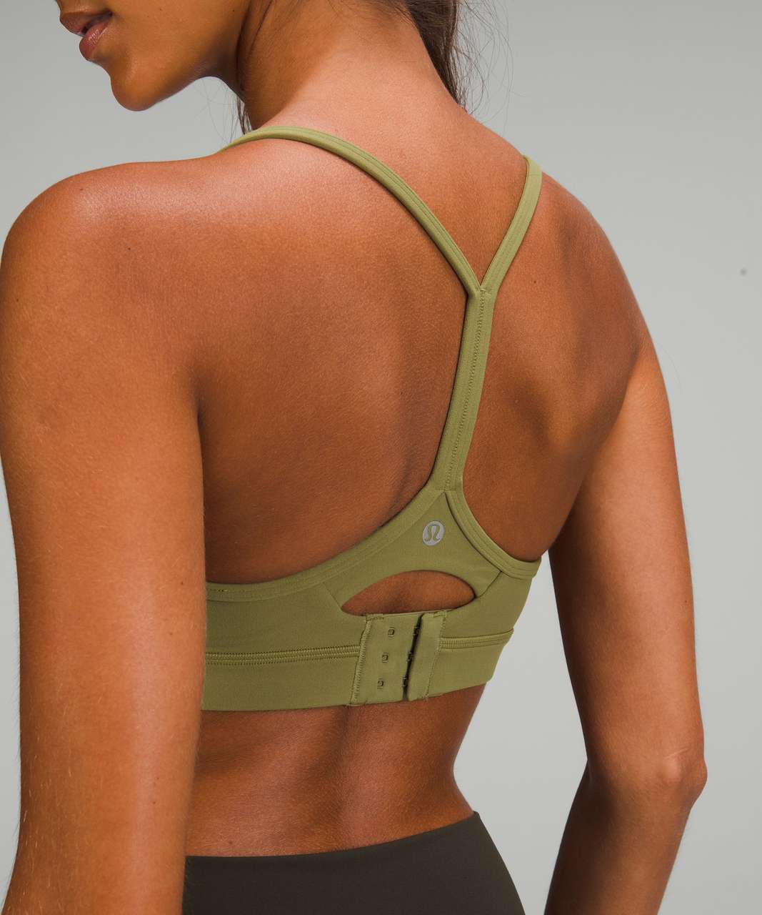 Lululemon Flow Y Adjustable Bra *Light Support, A–C Cups - Bronze Green