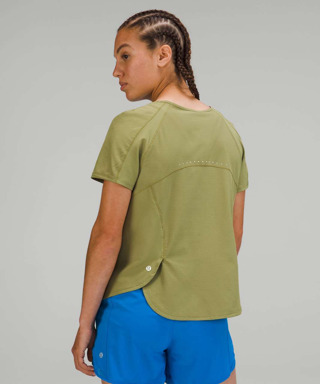 Lululemon Lightweight Stretch Running Short Sleeve Shirt - Bronze Green