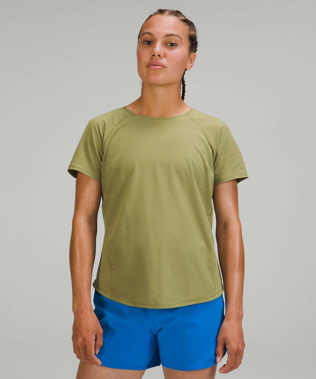 Lululemon Lightweight Stretch Running Short Sleeve Shirt - Bronze Green