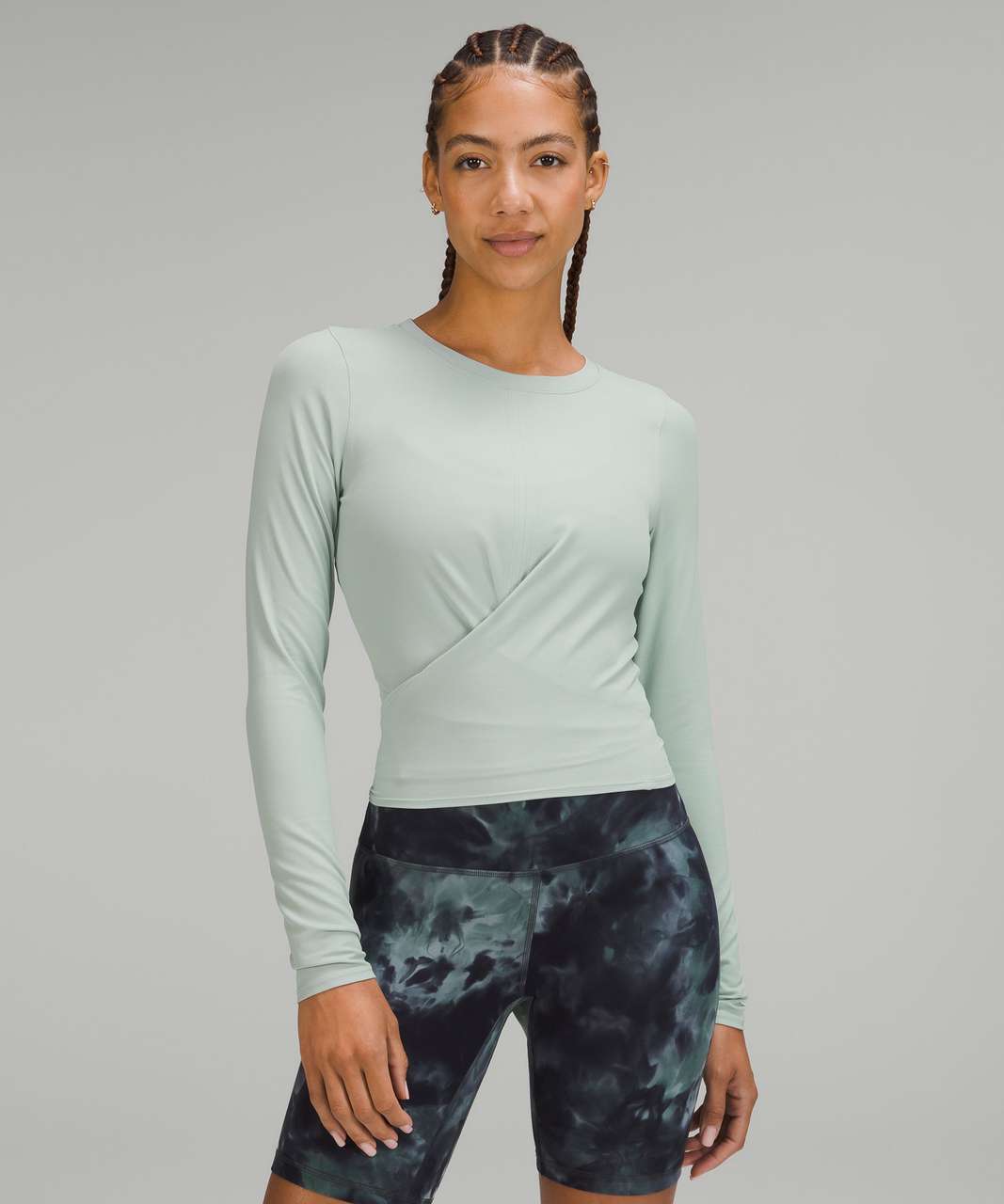 Lululemon Time to Restore Nulu Long Sleeve Shirt - Silver Blue