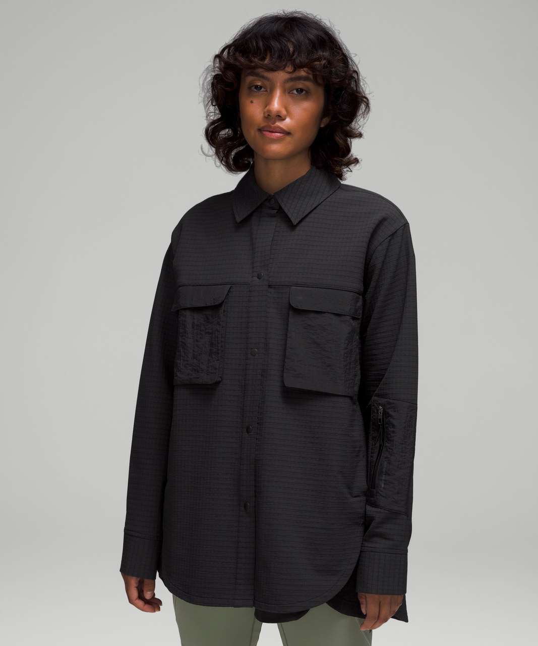 Lululemon Grid Fleece Hiking Overshirt - Black