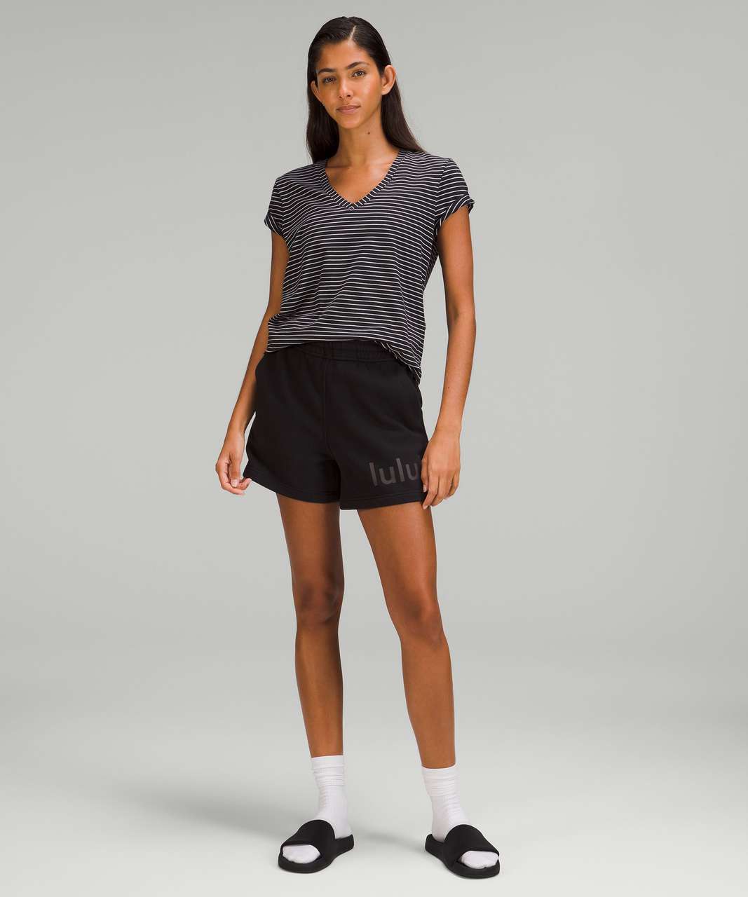 Lululemon Love V-Neck T-Shirt - Black / White