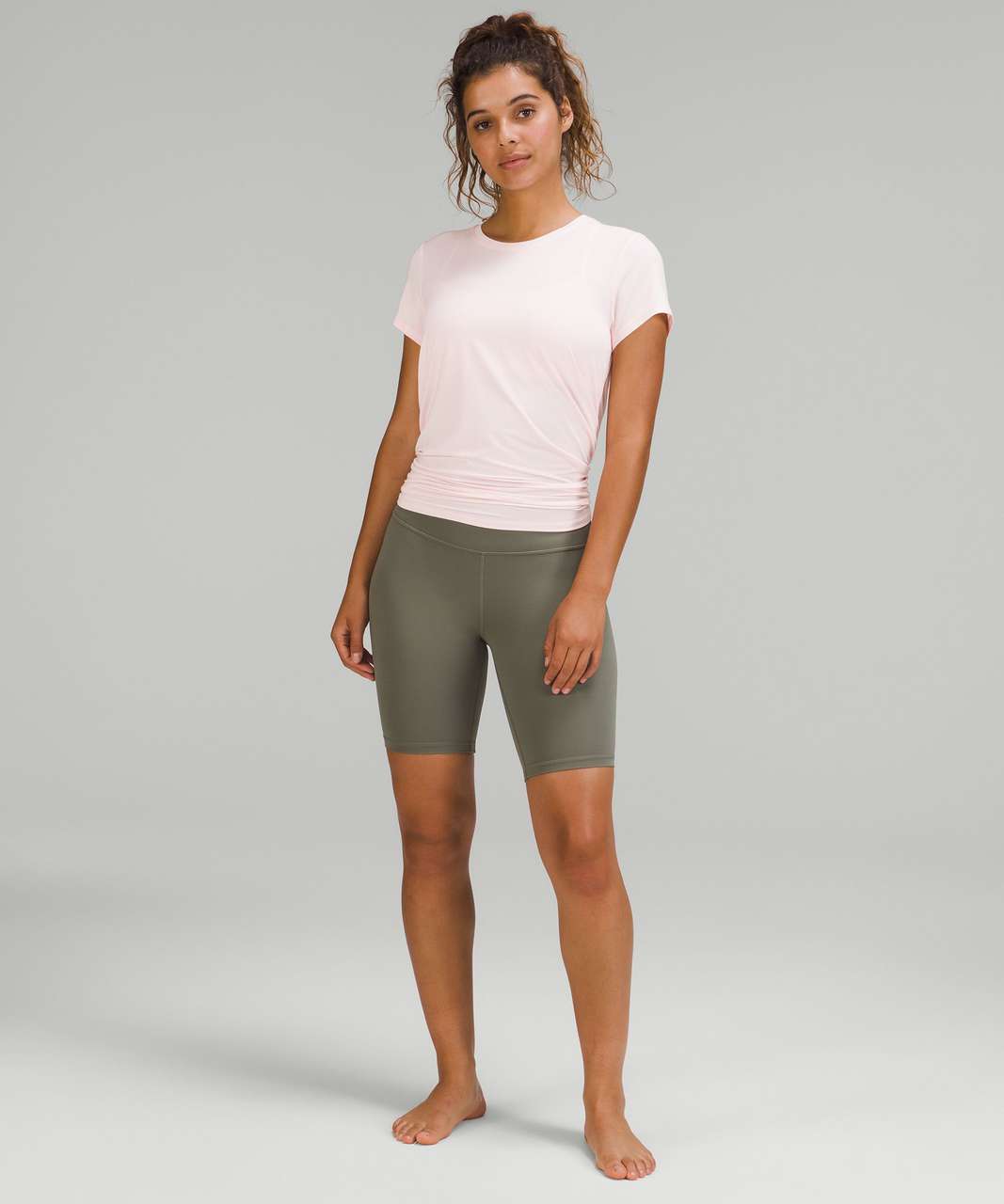 Lululemon Modal Open Up Tie Back T-Shirt - Strawberry Milkshake