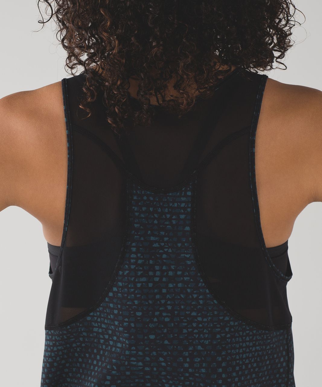 Lululemon Sculpt Tank II - Shatter Weave Desert Teal Alberta Lake / Black