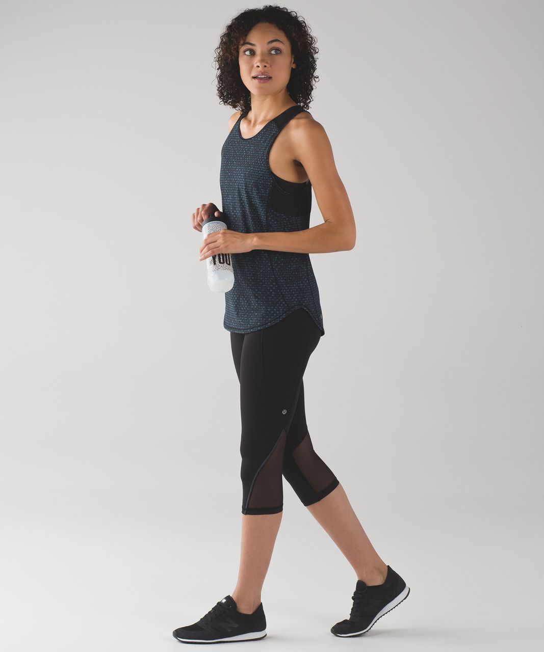 Lululemon Sculpt Tank II - Shatter Weave Desert Teal Alberta Lake / Black